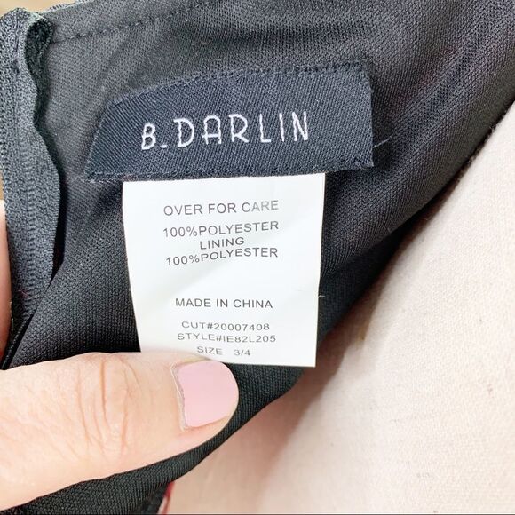 B Darlin‎ Floral Strapless Fit/Flare Minidress Sz 3/4 - Picture 12 of 13